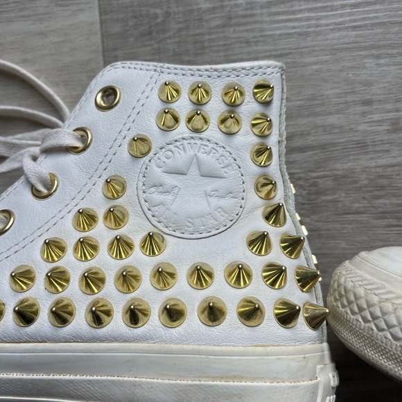 Converse Studded Leather High Top size 5 - Picture 4 of 13